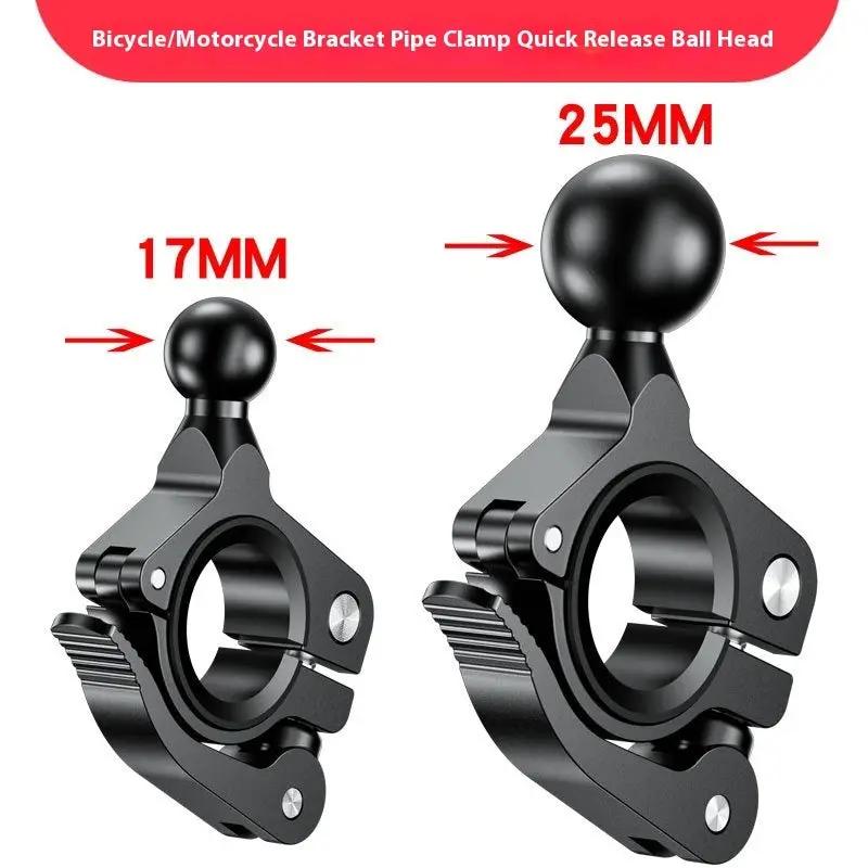 Motorcycle Mobile Phone Bracket Aluminum Alloy Universal Ball Head Quick Release Pipe Clamp Charge Hub X