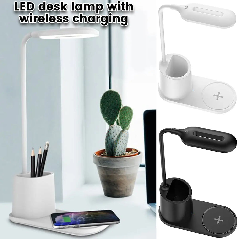 Multifunctional Mobile Phone Wireless Charging Led Pen Holder Table Lamp Charge Hub X