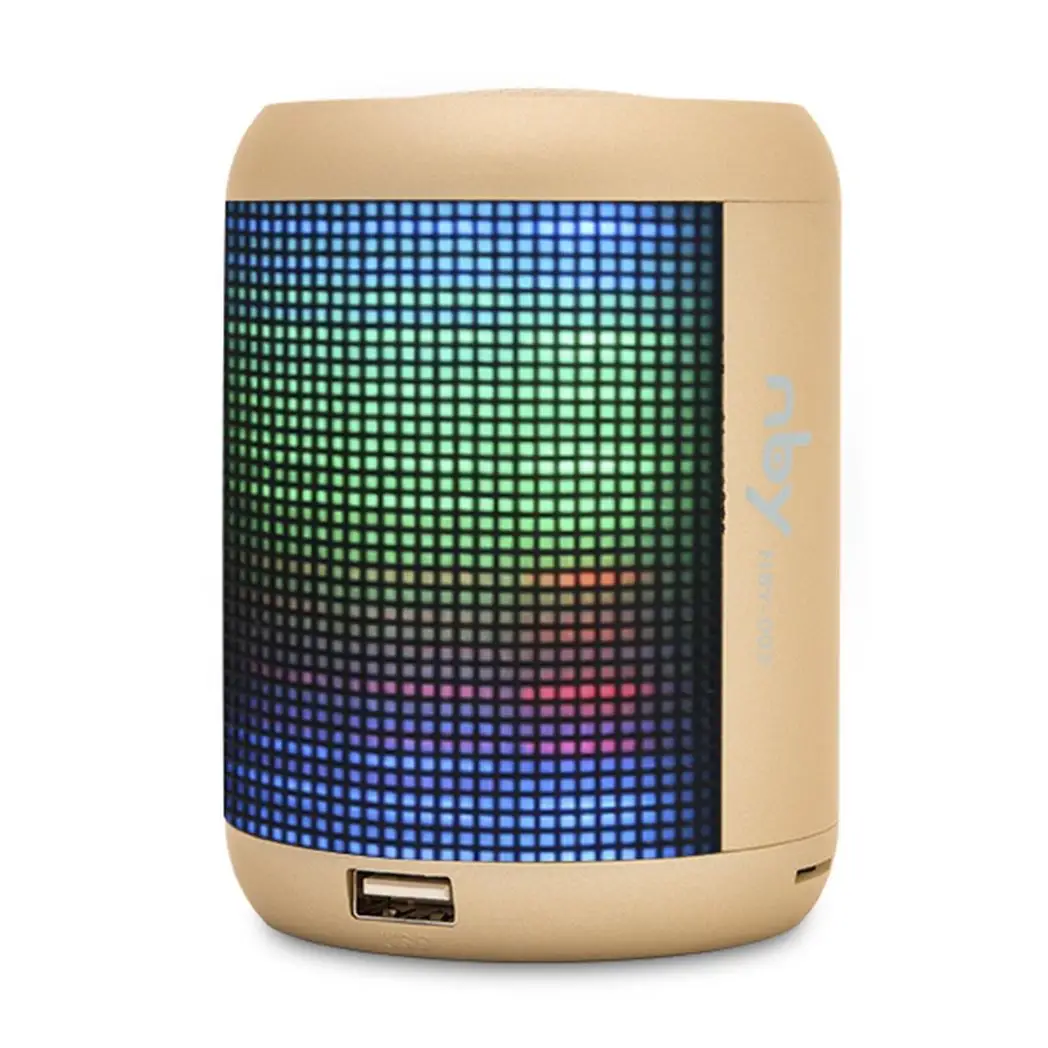 NBY Small Sound Activate LED Light Bluetooth Speaker And Dancing Fountain, Gold NBY