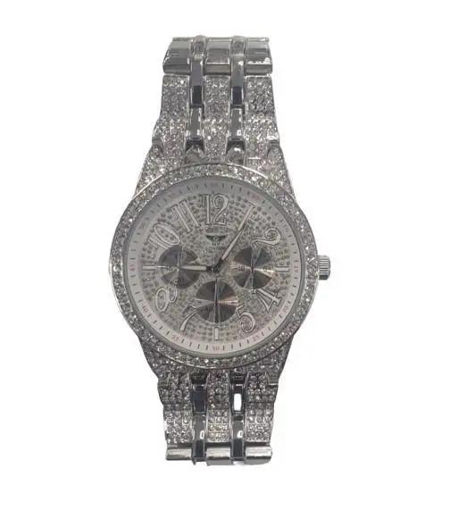 NY LONDON GENTS BLING WATCH PI-7469 SILVER NY London