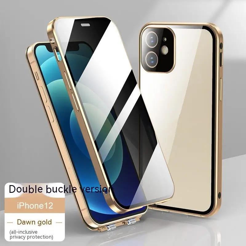 New Applicable Phone Case Double-sided Buckle Glass Privacy Charge Hub X