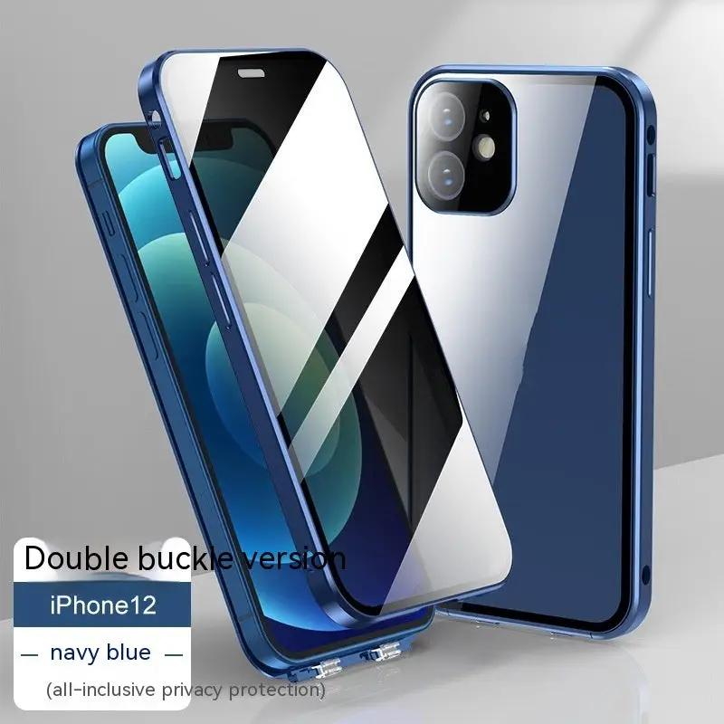 New Applicable Phone Case Double-sided Buckle Glass Privacy Charge Hub X