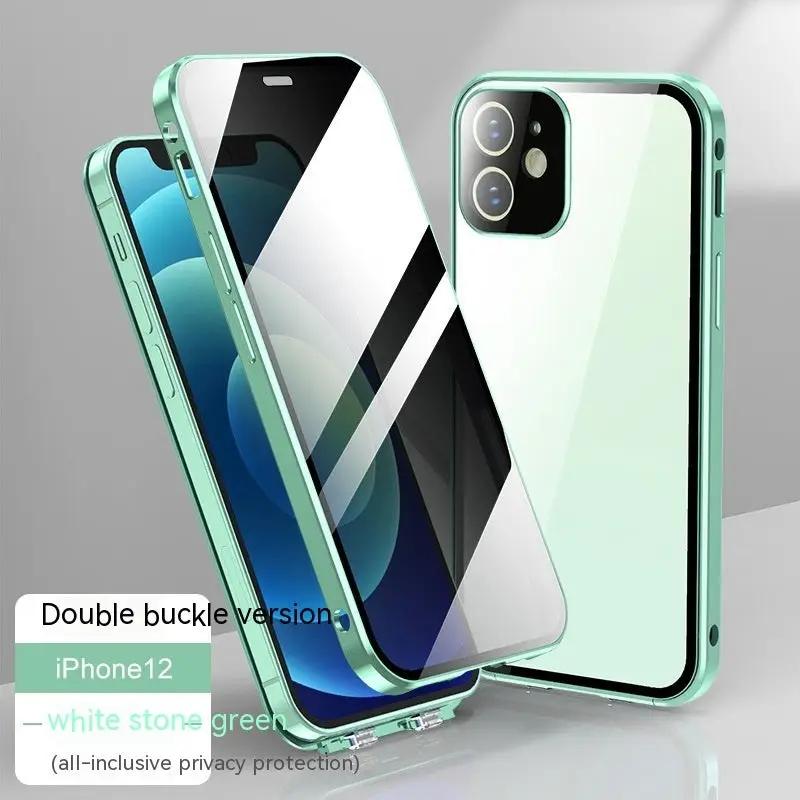 New Applicable Phone Case Double-sided Buckle Glass Privacy Charge Hub X