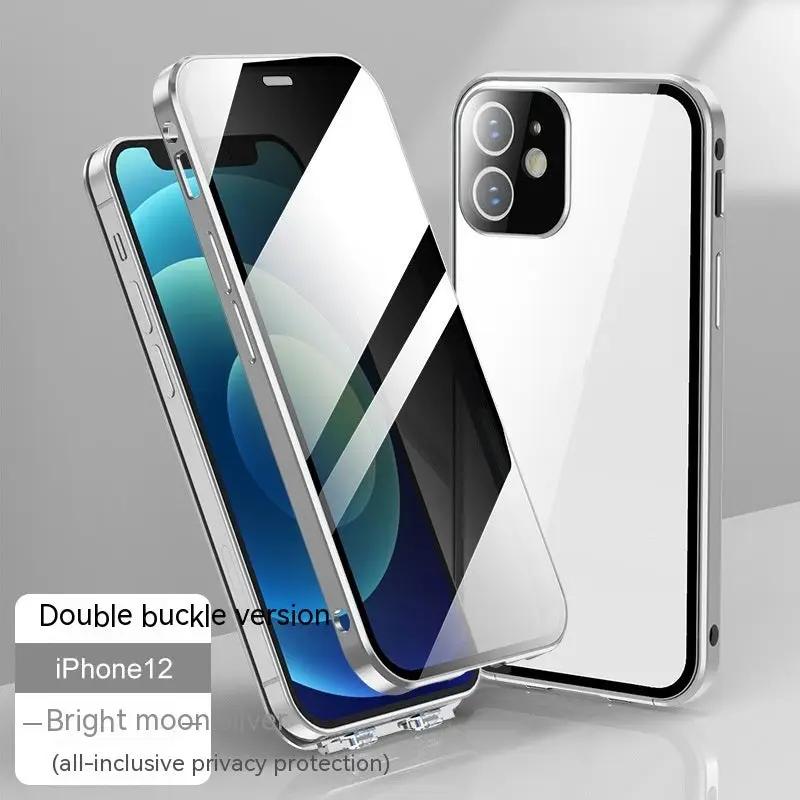 New Applicable Phone Case Double-sided Buckle Glass Privacy Charge Hub X