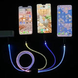 One-to-three Luminous Fast Charging RGB Data Cable Charge Hub X