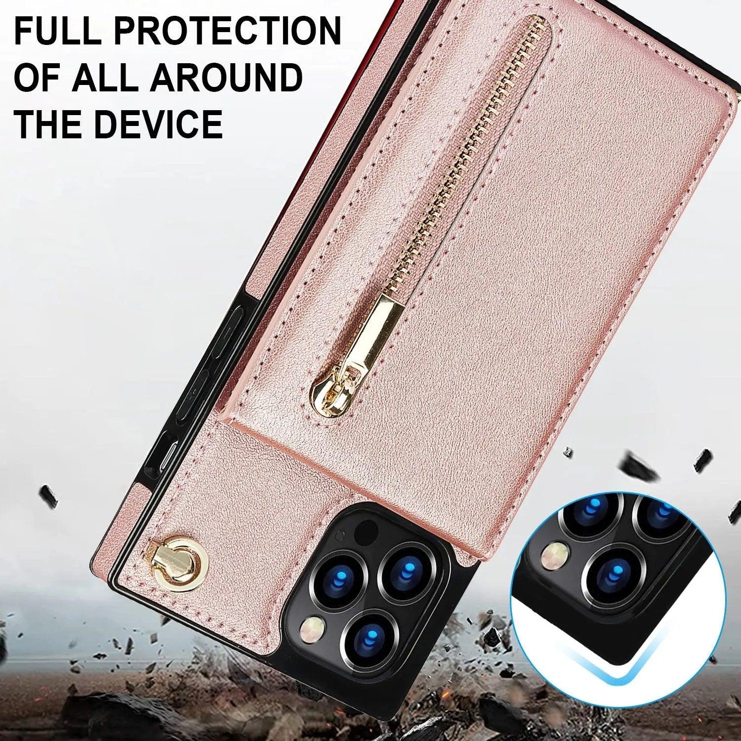Phone Case Crossbody XR Zipper Mobile Phone Protective Cover Charge Hub X