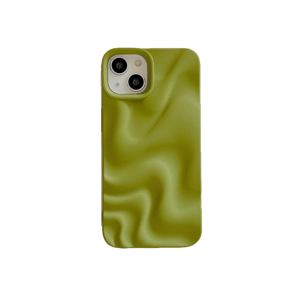 Pleated Water Ripple Solid Color Electroplated Drop-resistant Soft Shell Charge Hub X