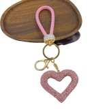 Polymer Clay Leather Rope Hollow Heart Keychain Cute High-end Bags Pendant Finished DIY Creative Small Pendant Wholesale Charge Hub X