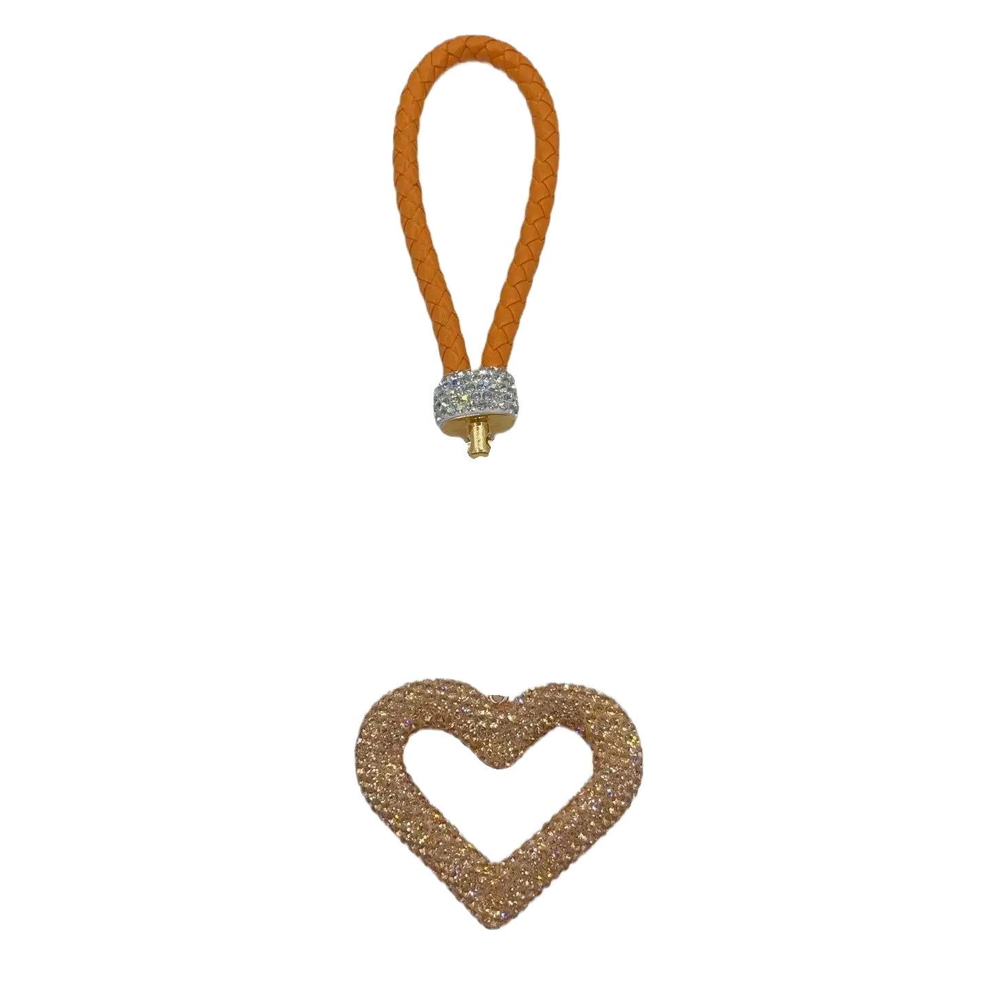 Polymer Clay Leather Rope Hollow Heart Keychain Cute High-end Bags Pendant Finished DIY Creative Small Pendant Wholesale Charge Hub X