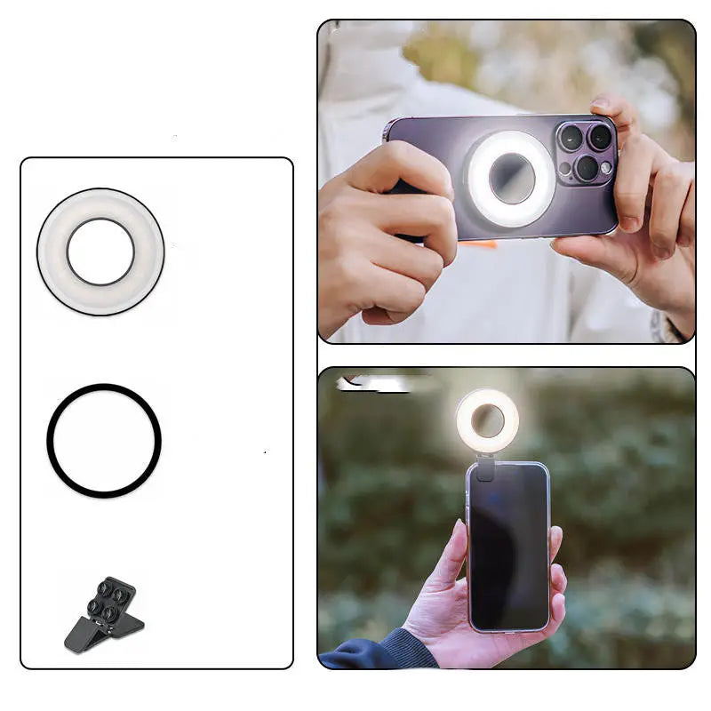 Portable Cell Phone Magnetic Fill Light LED Charging Charge Hub X
