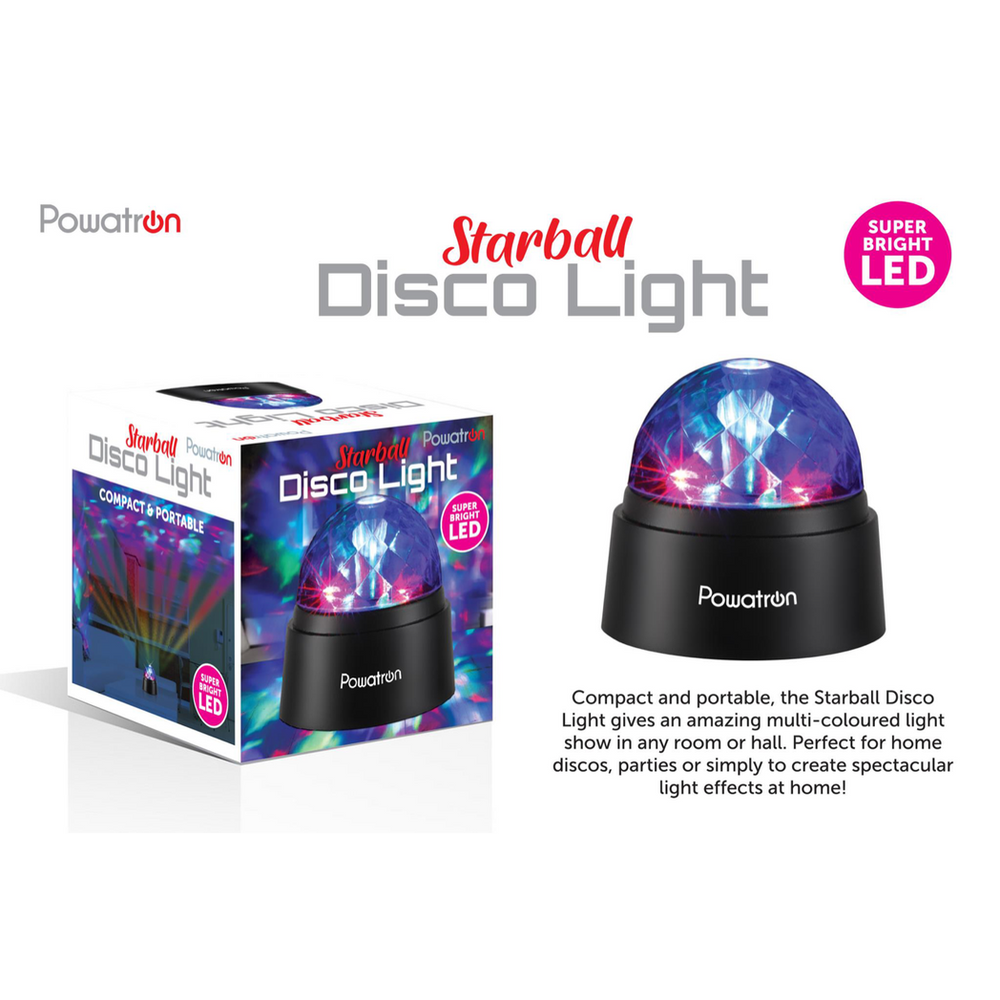 Powertron Starball Disco Light | Compact and portable, Multi-coloured light Powertron