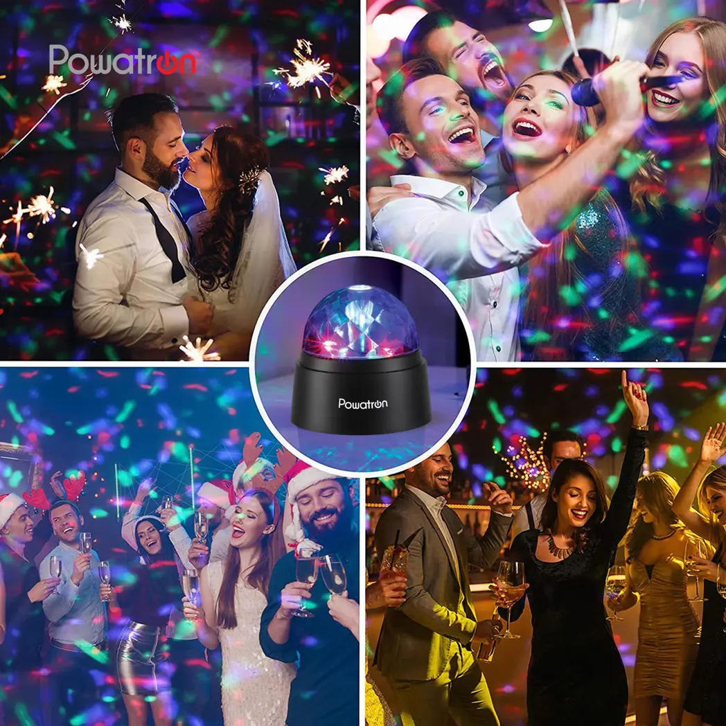 Powertron Starball Disco Light | Compact and portable, Multi-coloured light Powertron