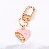 Rainbow Love Metal Keychains Handbag Ornaments Charge Hub X