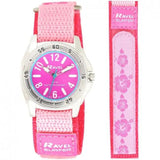 Ravel Childrens Deluxe Girl's 5ATM Bold Fabric Strap watch RD124L Ravel