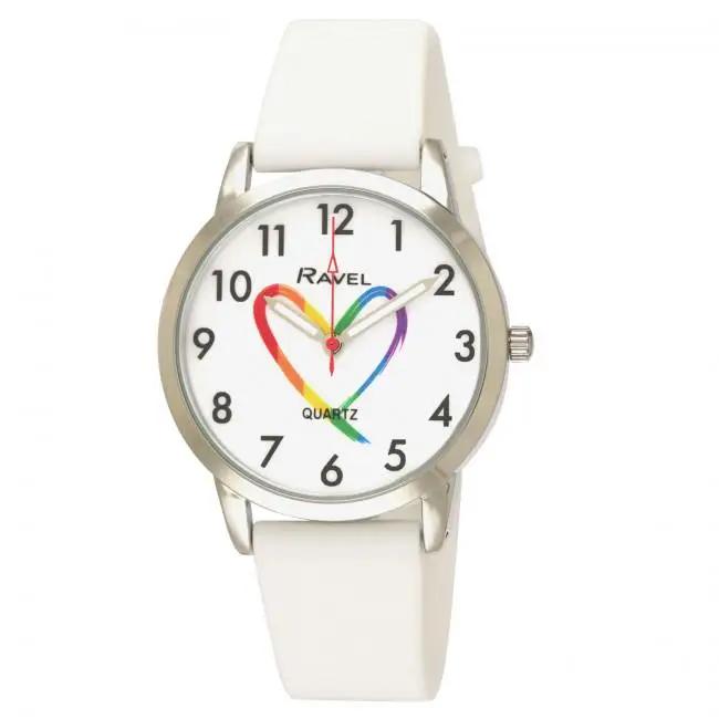 Ravel Girls Sports Pride Matters White Silicone Watch R1812.4M Ravel