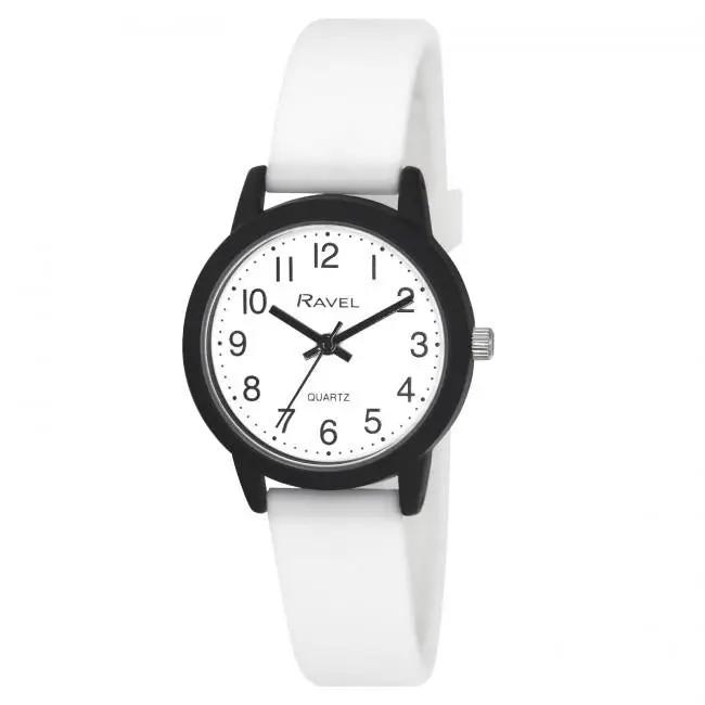 Ravel Girls & Boys Sports White Silicone Watch R1813.4 Ravel