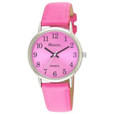 Ravel Ladies Classic Brights Leather Strap Watch Bright Pink Sekonda