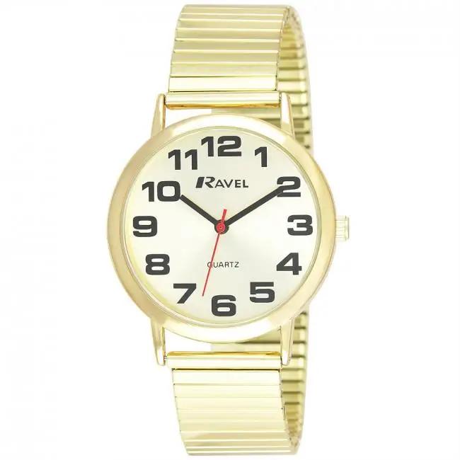 Ravel Mens Watch Gilt Expander Strap Watch R0208.05.1s Ravel