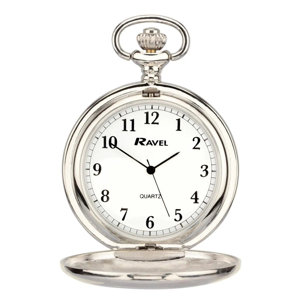 Ravel Plain Pocket Watch Chrome R1001.04 Ravel
