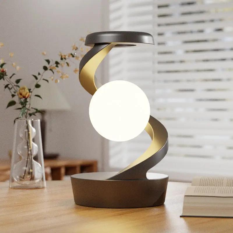 Rotating Moon Desk Lamp With Phone Wireless Charging-3