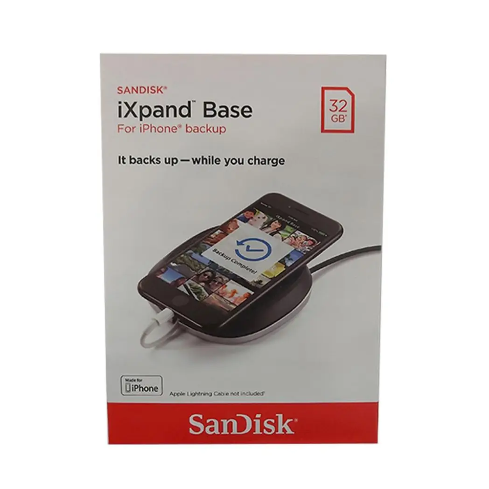 SanDisk iXpand Base For Phone Charging & Backup - Black 32 GB SanDisk
