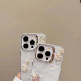 Shell Pattern Camellia Flower Phone Case Cute Protective Cover Charge Hub X