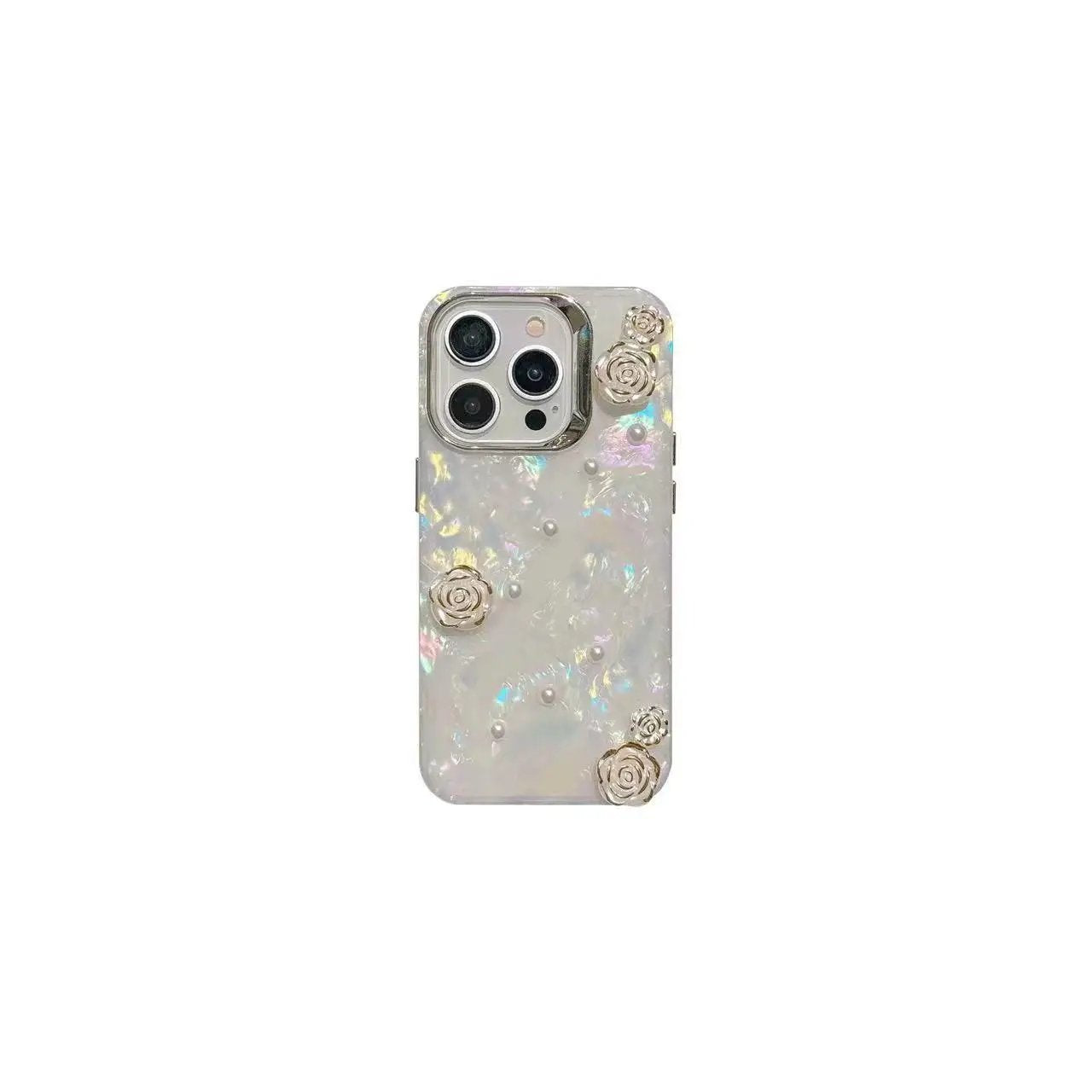 Shell Pattern Camellia Flower Phone Case Cute Protective Cover Charge Hub X
