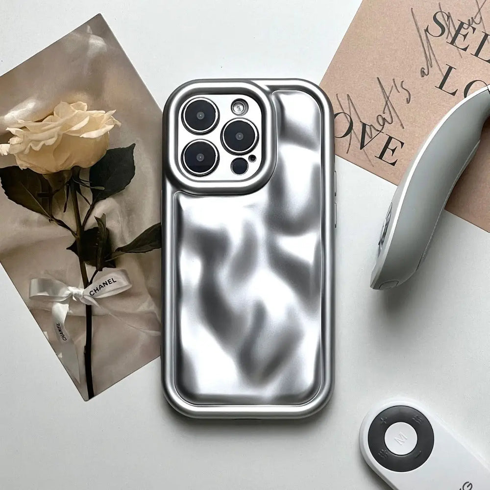 Shockproof Phone Case with Meteorite Pattern – Solid Colour Protective Cover Charge Hub X