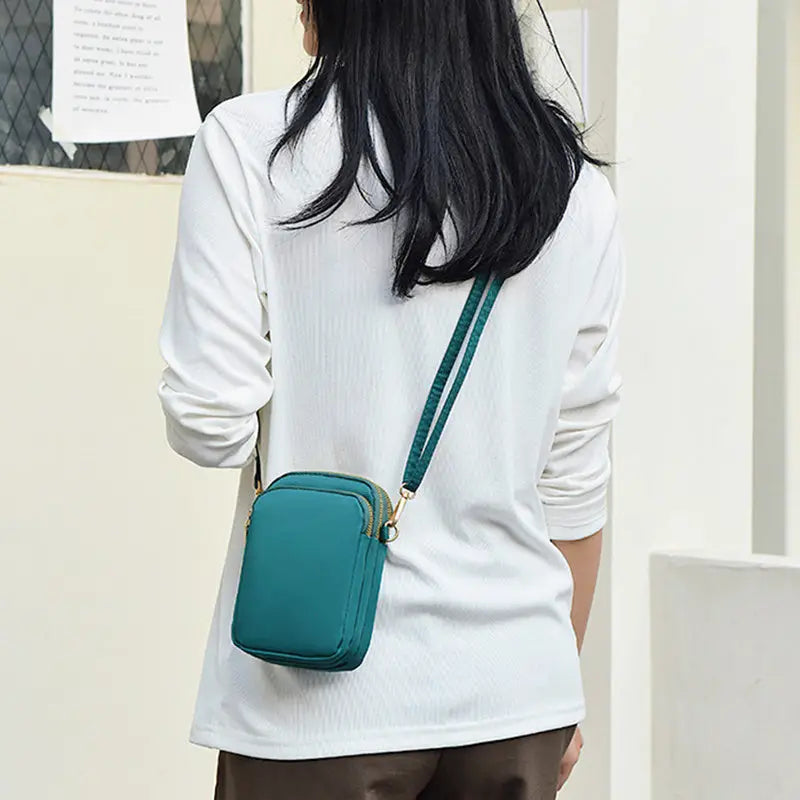 Small Shoulder Bags 3 Layers Of Pockets Mobile Phone Bag Outdoor Daily Crossbody Bag Charge Hub X