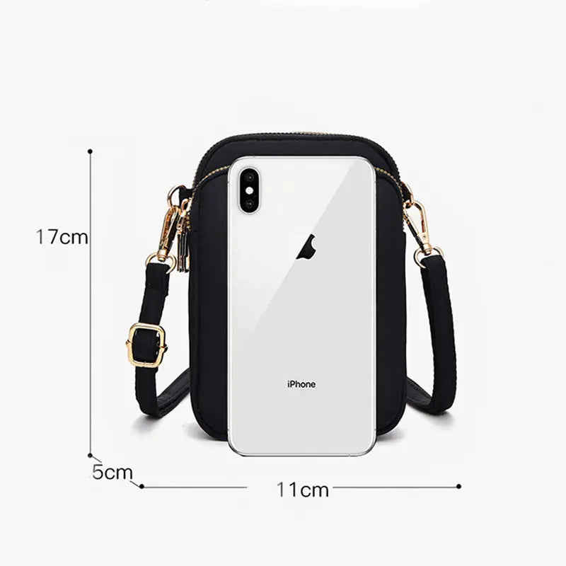 Small Shoulder Bags 3 Layers Of Pockets Mobile Phone Bag Outdoor Daily Crossbody Bag Charge Hub X