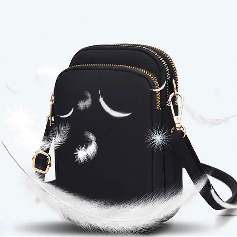 Small Shoulder Bags 3 Layers Of Pockets Mobile Phone Bag Outdoor Daily Crossbody Bag Charge Hub X