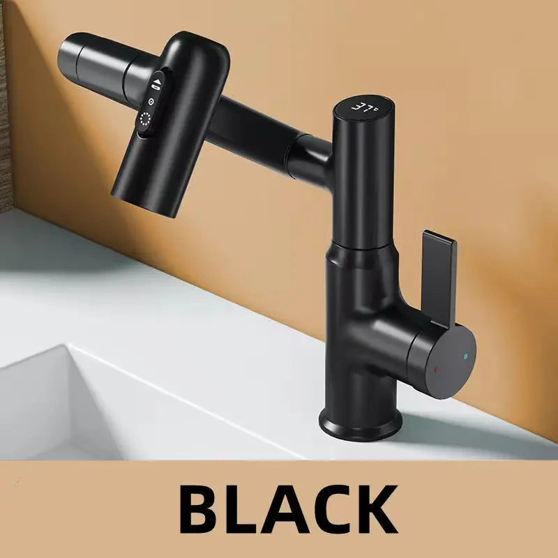 Smart LED Rotating Basin Faucet Washower