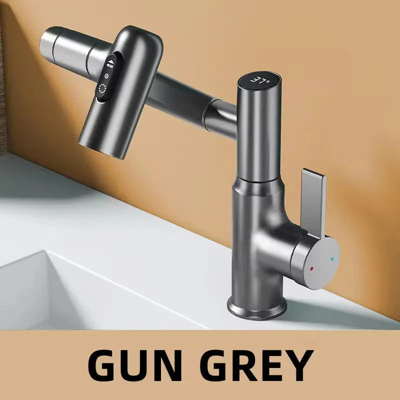 Smart LED Rotating Basin Faucet Washower