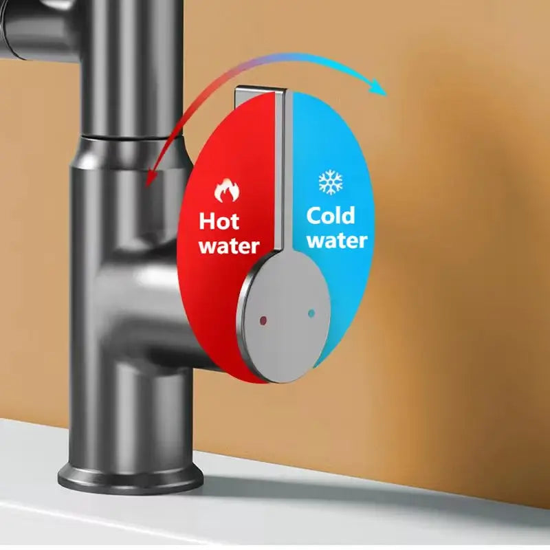 Smart LED Rotating Basin Faucet Washower