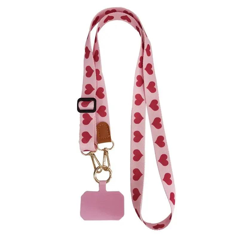 Solid Color Phone Lanyard Crossbody Strap Detachable Multifunctional Chargehub X
