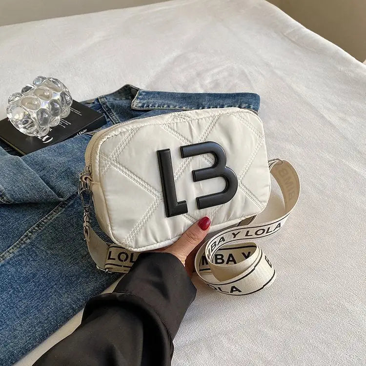 Solid Color Small Square Bags Women Fashion Underarm Bag Rhombic Sewing Shoulder Messenger Bags Charge Hub X