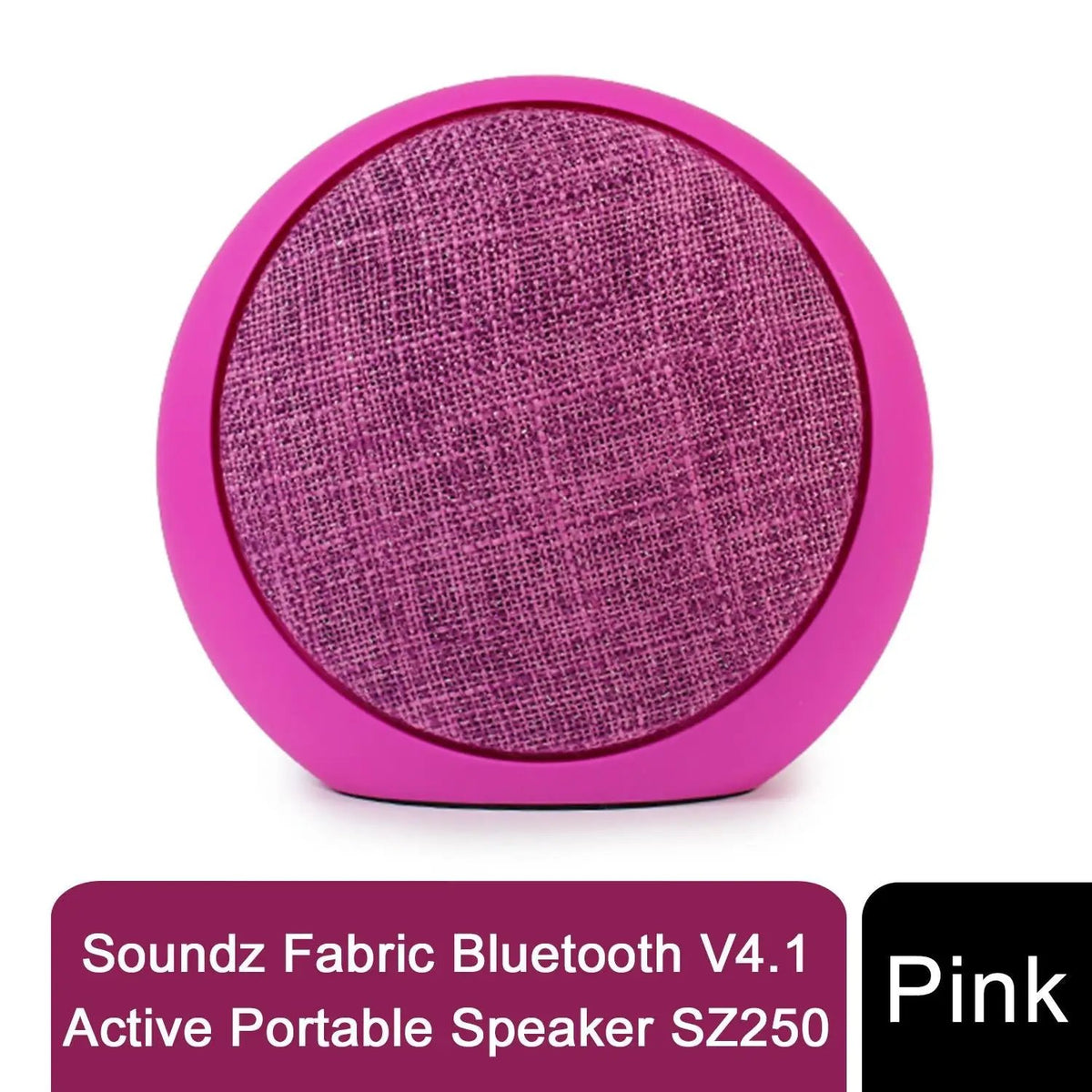 Soundz Fabric Bluetooth V4.1 Active Portable Speaker SZ250 & SZ300[SZ250 - Pink] Soundz