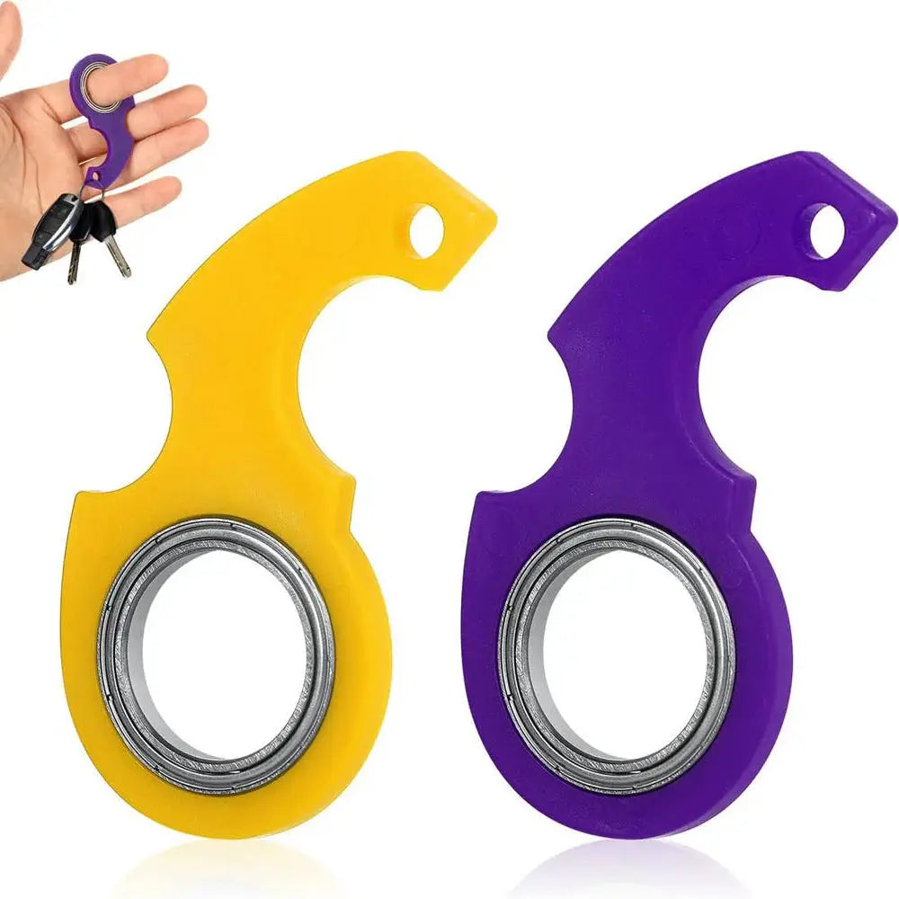Spinner Stress Toy Keychain Fidget Ring Charge Hub X