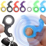 Spinner Stress Toy Keychain Fidget Ring Charge Hub X