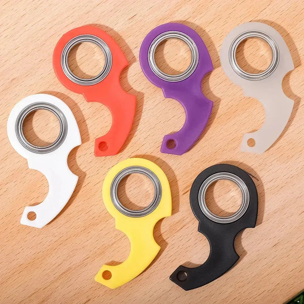Spinner Stress Toy Keychain Fidget Ring Charge Hub X