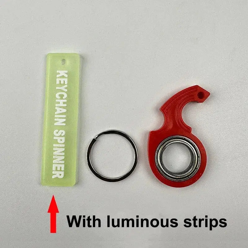 Spinner Stress Toy Keychain Fidget Ring Charge Hub X
