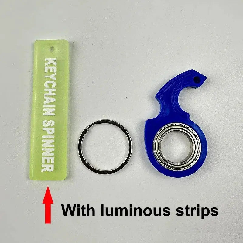 Spinner Stress Toy Keychain Fidget Ring Charge Hub X