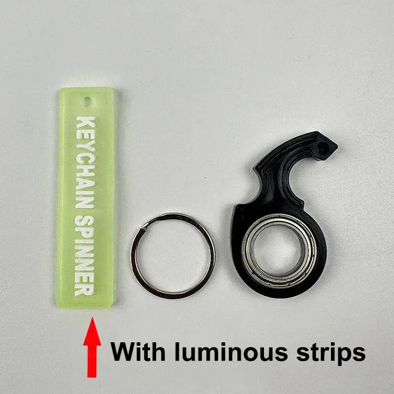 Spinner Stress Toy Keychain Fidget Ring Charge Hub X