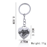 Stainless Steel Heart Sisters Best Friends Inspirational Keychains Charge Hub X