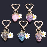 Strawberry Heart-shaped Keychain Accessory Pendant Charge Hub X