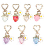 Strawberry Heart-shaped Keychain Accessory Pendant Charge Hub X