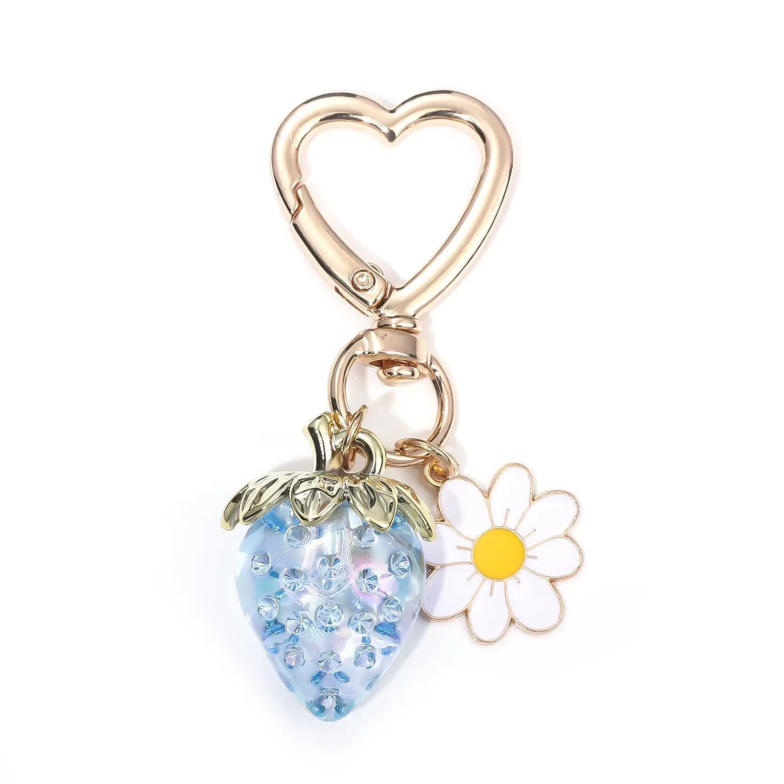 Strawberry Heart-shaped Keychain Accessory Pendant Charge Hub X