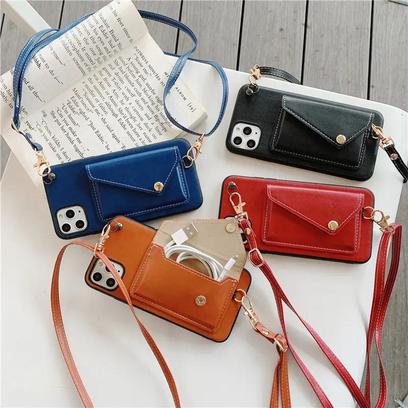 Suitable For Phone Case Leather Crossbody Charge Hub X