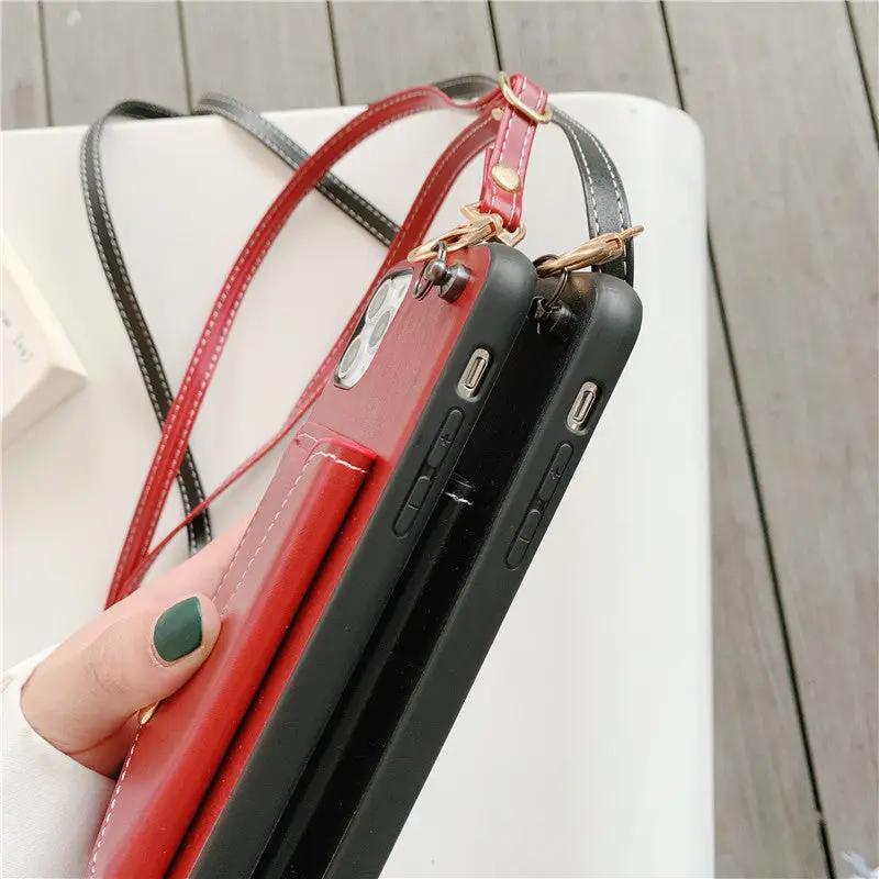 Suitable For Phone Case Leather Crossbody Charge Hub X