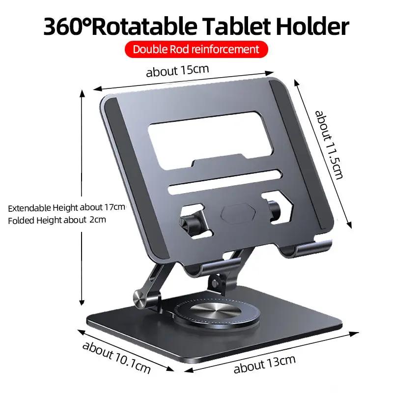 Tablet Stand Rotates 360Degrees Folding Portable Charge Hub X